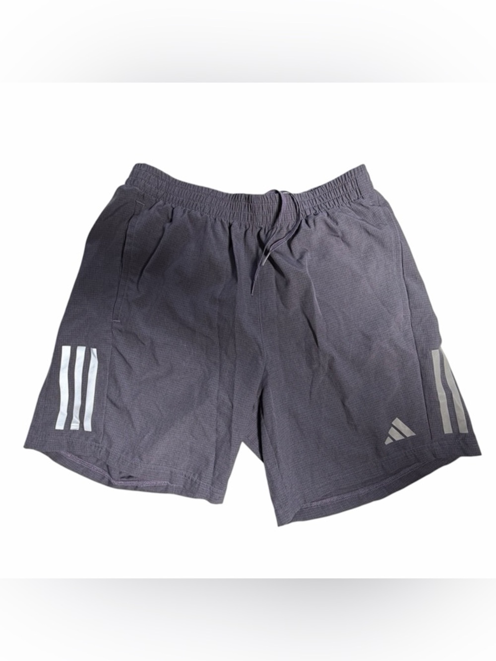 Adidas Men's Aeroready Own The Run 7 inch Reflective Running Shorts Purple M